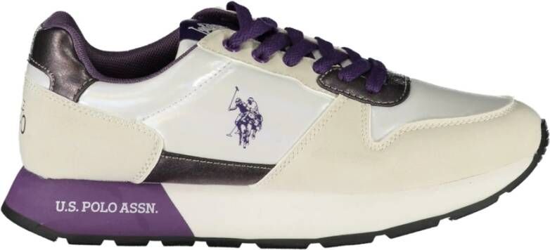 U.s. Polo Assn. Sportieve witte vetersneakers met logoprint Multicolor Dames - Foto 3