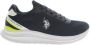 U.s. Polo Assn. Sportschoen met logo en contrasterende details Blauw Heren - Thumbnail 10