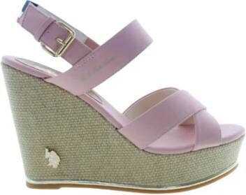 U.s. Polo Assn. Stijlvolle Espadrilles Sandalen Pink Dames