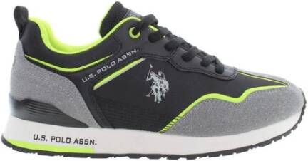 U.s. Polo Assn. Stijlvolle Zwarte Polyester Sneaker