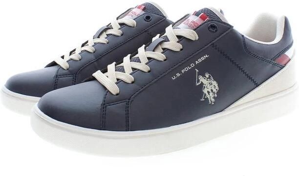U.s. Polo Assn. Blauwe Polyester Sneaker met Contrasterende Details