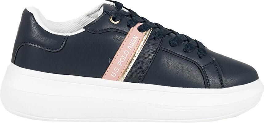 U.s. Polo Assn. Sportschoen voor dames met contrasterende details en logo Blauw