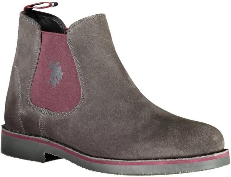 U.s. Polo Assn. Heren Grijs Elastische Detail Enkellaarzen Gray Heren