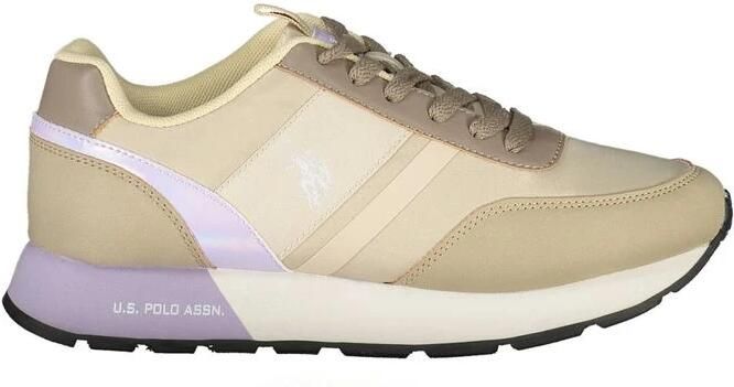 U.s. Polo Assn. Beige Nylon Sneaker met Contrasterende Details - Foto 3
