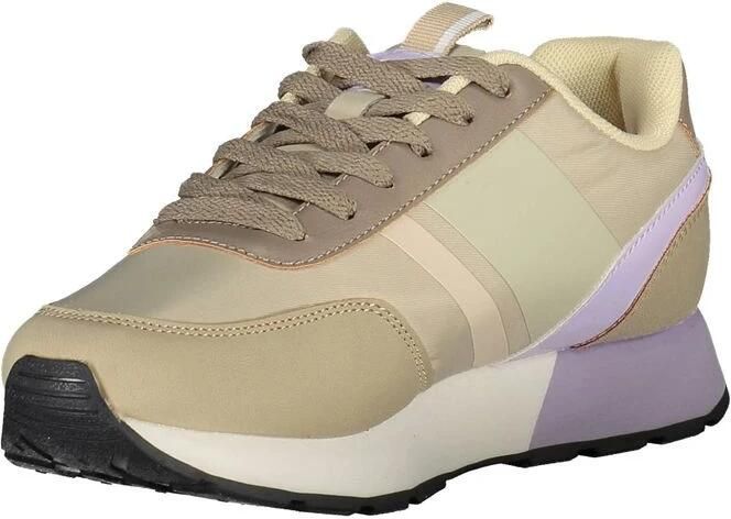 U.s. Polo Assn. Beige Nylon Sneaker met Contrasterende Details