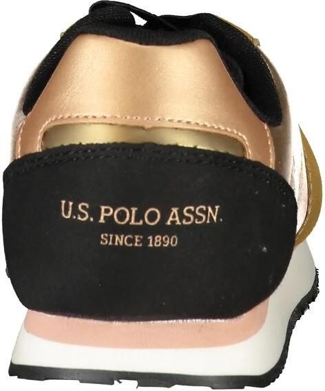U.s. Polo Assn. Gouden Polyester Sneaker met Contrastdetails Multicolor