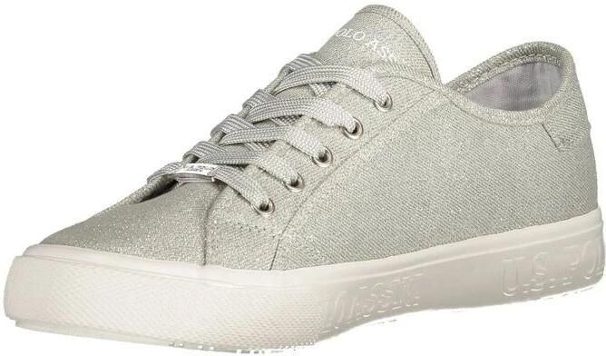 U.s. Polo Assn. Sportieve Zilveren Veterschoenen met Logo Gray Dames - Foto 2