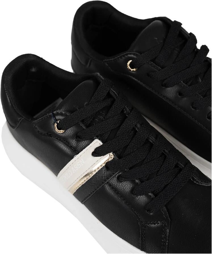 U.s. Polo Assn. Zwarte Sneakers voor Dames met Sportief Ontwerp Zwart Dames