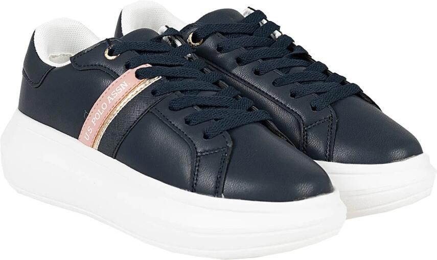 U.s. Polo Assn. Sportschoen voor dames met contrasterende details en logo Blauw - Foto 4