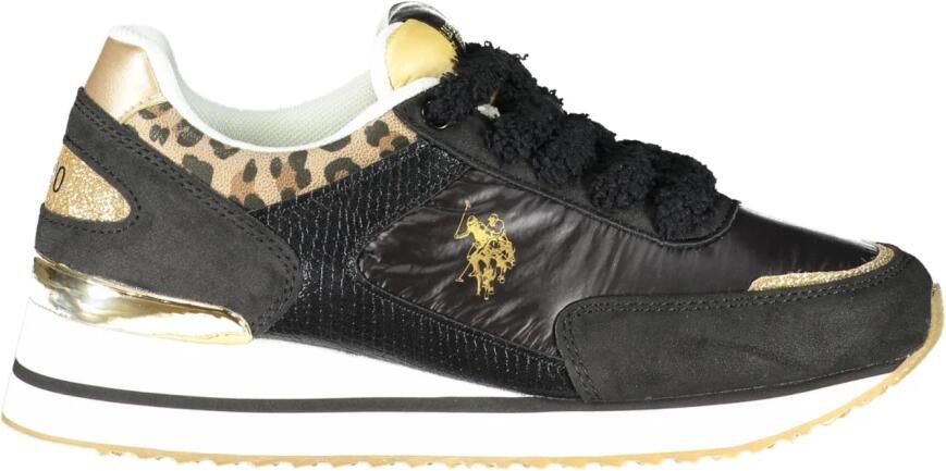 U.s. Polo Assn. Sportieve Zwarte Damessneakers met Logoprint Black Dames - Foto 2
