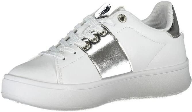 U.s. Polo Assn. Sportieve witte vetersneakers met logoprint White - Foto 2