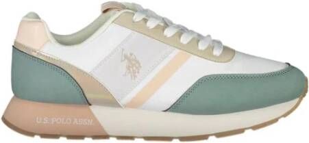 U.s. Polo Assn. Witte Nylon Sneakers met Contrasterende Details