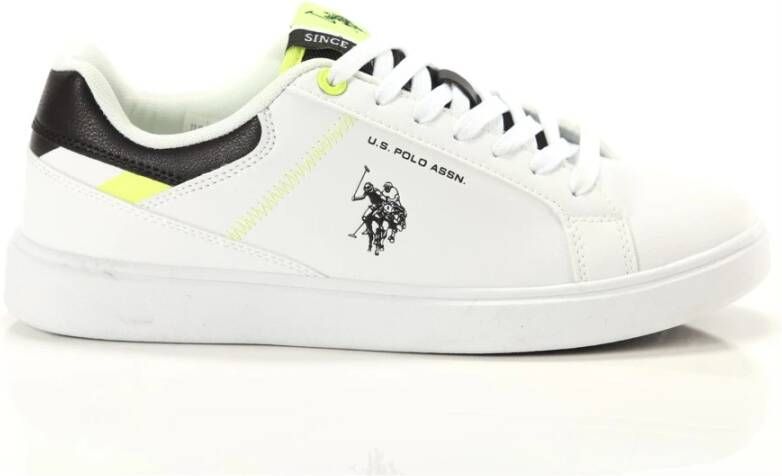 U.s. Polo Assn. Witte Print Slip-On Sneakers met Sportieve Details White Heren - Foto 3