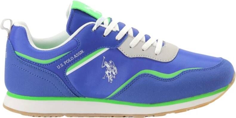 U.s. Polo Assn. Blauwe Sneakers met Print voor Dames Blue Dames