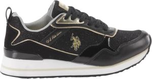 U.s. Polo Assn. Zwarte Print Sneakers voor Dames Zwart Dames