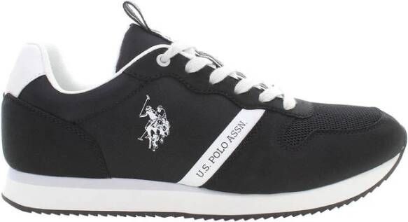 U.s. Polo Assn. Zwarte Sneakers voor Heren met Sportief Ontwerp Zwart