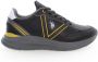 U.s. Polo Assn. Zwarte polyester sneakers met logo-accent - Thumbnail 1