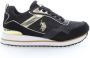 U.s. Polo Assn. Zwarte Polyester Sportsneaker met Logo - Thumbnail 1