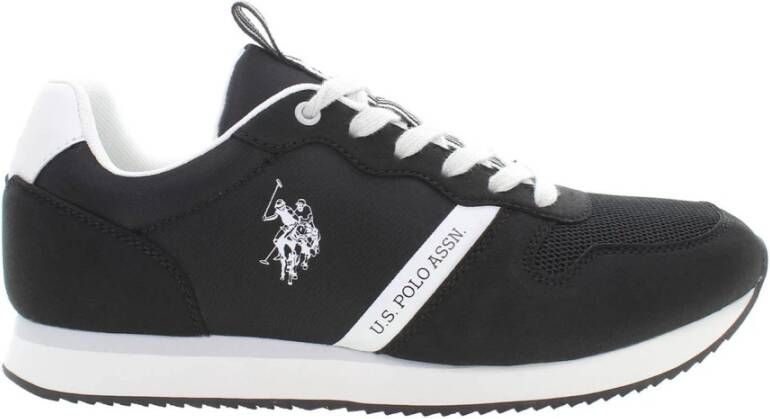 U.s. Polo Assn. Zwarte Sneakers voor Heren met Sportief Ontwerp Zwart Heren