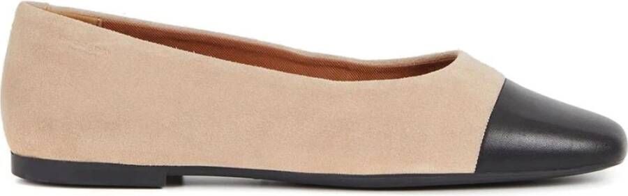 Vagabond Jolin safari black | ballerina van suède Beige Suede Ballerina&apos;s Dames - Foto 3