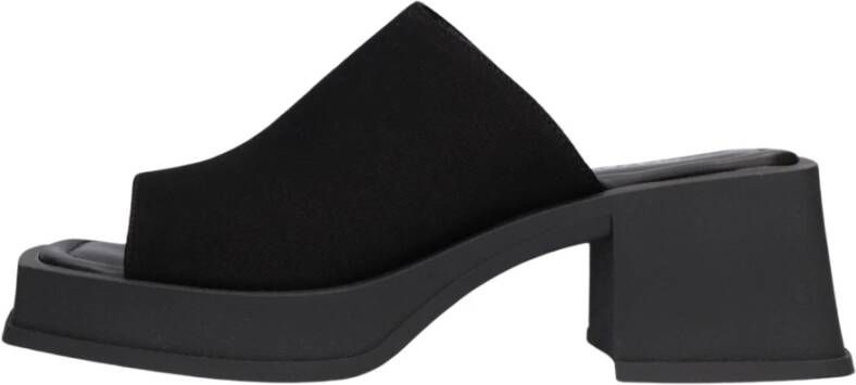 Vagabond Shoemakers Canvas en leren Hennie Muiltjes Black Dames