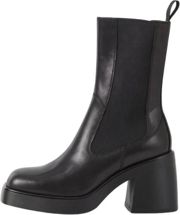 Vagabond Shoemakers Brooke Zwart Leren Vierkante Neus Laarzen Black Dames - Foto 3