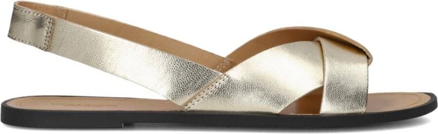 Vagabond Shoemakers Gouden Leren Sandalen Tia 2.0 Yellow Dames