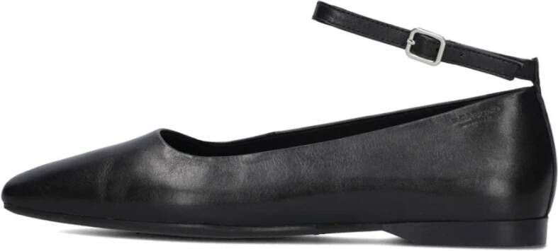 Vagabond Shoemakers Zwarte leren ballerina Delia Black Dames