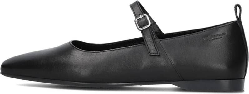 Vagabond Shoemakers Zwarte leren ballerina Delia Black Dames