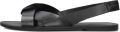 Vagabond Shoemakers Zwarte Leren Kruisband Sandaal Tia Black Dames - Zwart