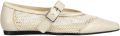 Vagabond Shoemakers Wioletta ballerina van mesh met leren details - Beige