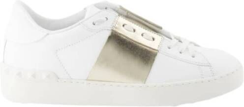 Valentino Garavani Leren vetersneakers voor vrouwen White Dames