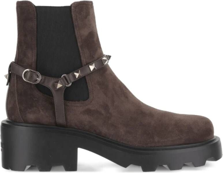 Valentino Beatle Rockstud Suede Chelsea Boots - Foto 2