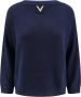 Valentino Blauwe Kasjmier Boothals Trui - Thumbnail 1