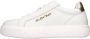 Valentino Witte leren sneaker met gouden logo White Dames - Thumbnail 2