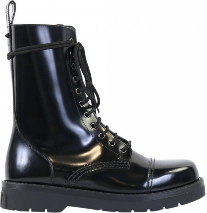 Valentino Garavani Combat Boots met VLogo Design Black Heren