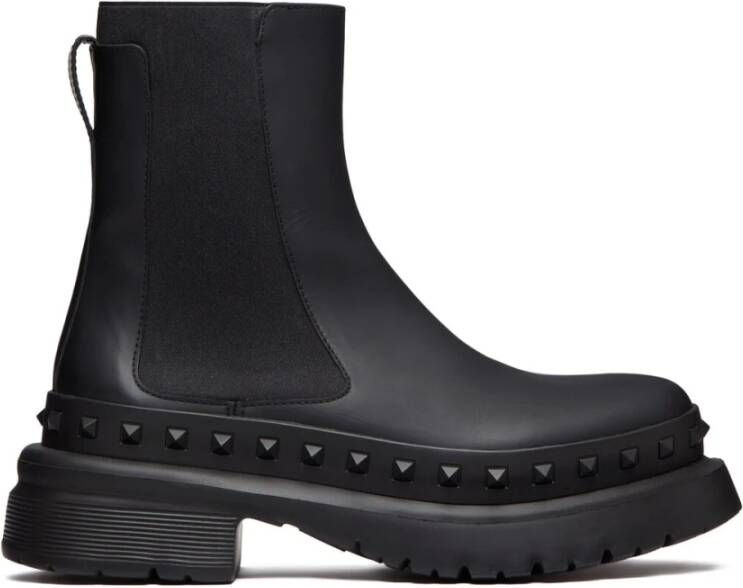 Valentino Garavani Rockstud Beatle Boots Black Heren