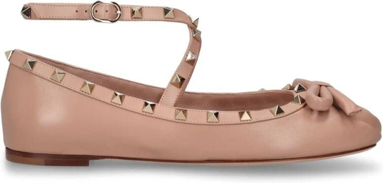 Valentino Garavani Beige Bow Ballerina Flats Beige Dames
