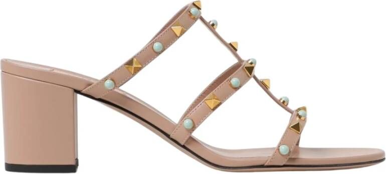 Valentino Garavani Beige Leren Sandalen met Hak