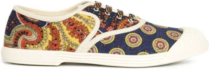 Valentino Garavani Blauw Wit Bedrukte Sneaker Amoebas