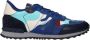 Valentino Garavani Blauwe Leren Sneakers met Studs - Thumbnail 1