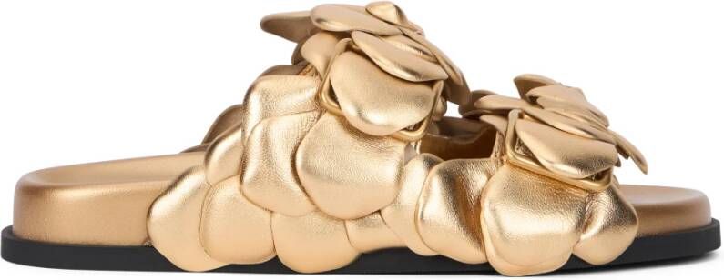 Valentino Garavani Bloe leren Slippers voor de Zomer