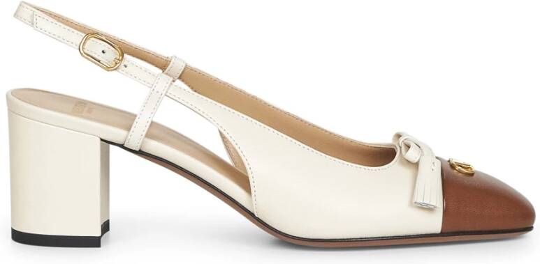 Valentino Garavani Hoge hakken "Valet Du Roi" Slingback Pumps – Cream in beige