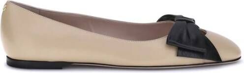 Valentino Garavani Bowow Leren Ballerina's met Contrasterende Strik