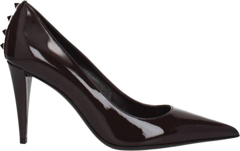 Valentino Garavani Bruin leren hoge hakken pumps