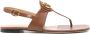 Valentino Garavani Bruin Leren VLogo Slingback Sandalen - Thumbnail 1