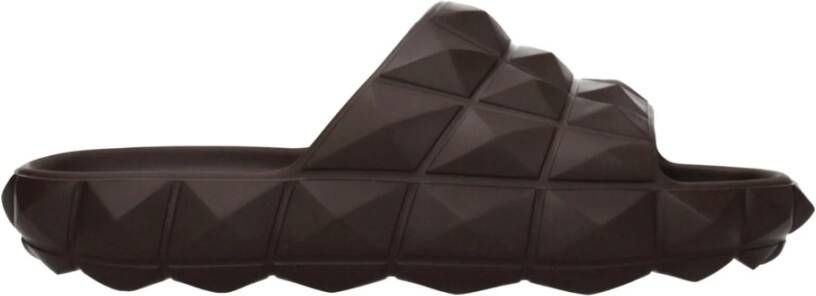 Valentino Garavani Bruine Katoenen Slipper Casual Stijl
