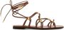 Valentino Garavani Bruine Leren Sandalen voor Vrouwen - Thumbnail 10