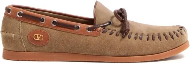Valentino Garavani Bruine Palm Avenue Bootschoenen