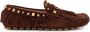 Valentino Garavani Bruine platte schoenen met borchiesdetails - Thumbnail 1